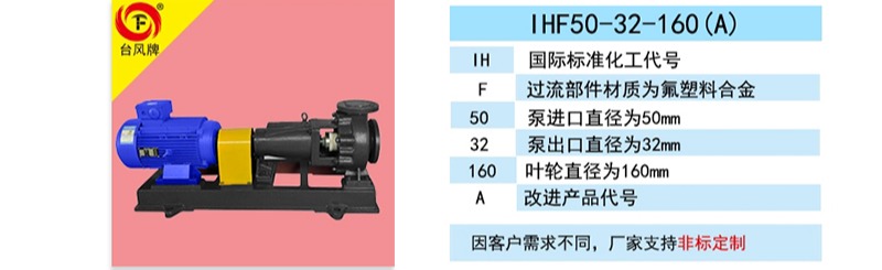 氟塑料化工泵的型号说明图