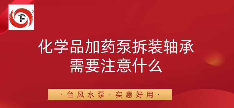 化学品加药泵拆装轴承需要注意什么？